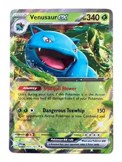 Venusaur ex 003/165 Scarlet & Violet 151 Double Rare Holo Pokemon TCG Card NM - Image 1