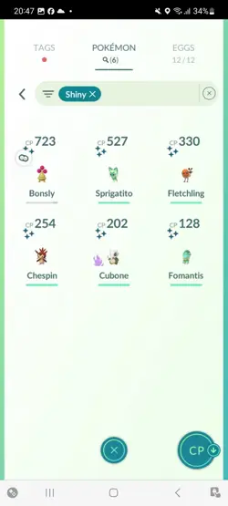Pokemon Go (Stage 32) Shiny Bonsly ( 6 shinys) - Image 3