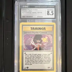 Pokemon Sabrina's Psychic Control Gym Challenge 121/132 CGC 8.5 1st Edition - Image 1