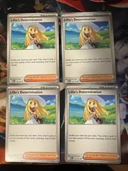4x Lillie's Determination 119/132 x4 - Mega Evolution - Pokemon Playset - Image 1