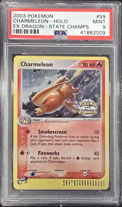 2003 POKEMON EX DRAGON STATE CHAMPS #99 CHARMELEON-HOLO PSA 9 - Image 1