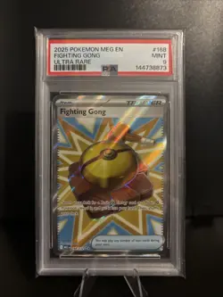 PSA 9 MINT Pokemon Mega Evolutions Fighting Gong Ultra Rare Full Art - Image 1
