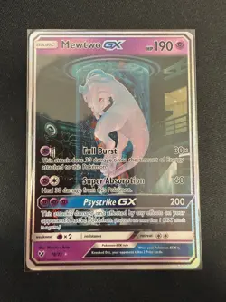 Pokemon Mewtwo GX Shining Legends Holo Card 78/73 Secret Rare - Image 2