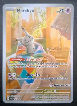 Mimikyu SVP075 Promo Pokemon Center Stamp - Small dint see photos - Image 1