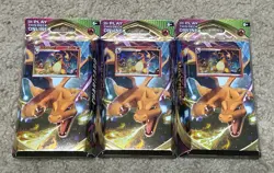THREE Pokemon TCG Vivid Voltage Charizard Theme Decks Cracked Ice Promo SWSH04 - Image 1
