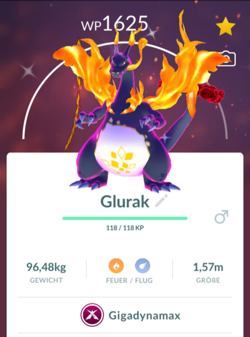 !!! Pokemon GO SHINY GIGAMAX CHARIZARD Trade Gigadynamax Glurak Schillernd !!! - Image 1