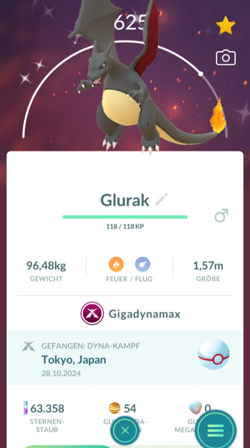 !!! Pokemon GO SHINY GIGAMAX CHARIZARD Trade Gigadynamax Glurak Schillernd !!! - Image 2