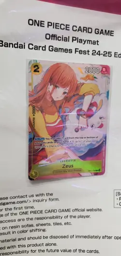 One Piece Zeus Nami Promo OP11-106 No Playmat Bandai Cards Games Fest Sealed - Image 4