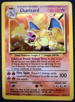 Pokemon TCG Charizard Holo Base Set 4/102 Rare Card Mint - Image 1