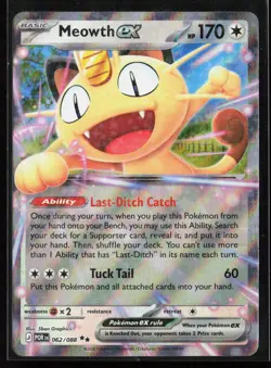 MEOWTH EX 062/088 DOUBLE RARE PERFECT ORDER POKEMON NM/M - Image 1