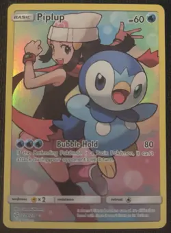Pokemon TCG Piplup 239/236 Secret Art Rare Cosmic Eclipse - Image 1