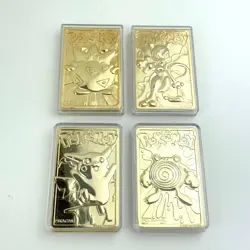 Pokemon 23k Gold-Plated Card 1999 Burger King Nintendo - Set of 4 - Image 1