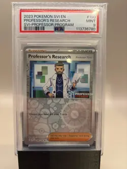 PSA 9 Mint - Professor's Research #190 Pokemon Professors Program (2023) Stamped - Image 1