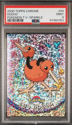 2000 Topps Chrome Pokemon Series 2 #84 Doduo SPARKLE PSA 9 Mint - Image 1