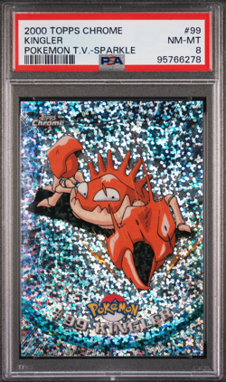 2000 Topps Chrome Pokemon Series 2 #99 Kingler SPARKLE PSA 8 NM-Mint RARE - Image 1