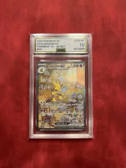 2023 POKEMON MEW EN-151 SPECIAL ILLUSTRATION RARE #201 ALAKAZAM EX PSA 10 - Image 1