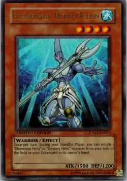 Yugioh Elemental Hero Ocean JUMP-EN013 Limited Edition Ultra Rare NM - Image 1