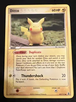 Ditto - 63/113 (Pikachu) Delta Species #063 (2005) Common LP Pokemon - Image 1