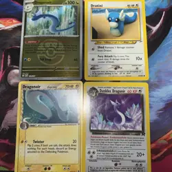 Pokemon 4 Card Lot Dragonair & Dratini Delta Species Neo Destiny Ascended NM LP - Image 1