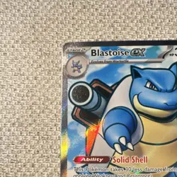 Pokemon TCG Blastoise ex Full Art Ultra Rare Holo SV151 184/165 Stage 2 Card - Image 2