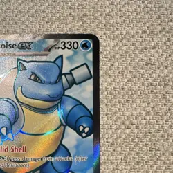 Pokemon TCG Blastoise ex Full Art Ultra Rare Holo SV151 184/165 Stage 2 Card - Image 3