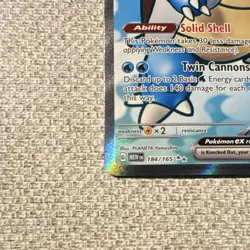 Pokemon TCG Blastoise ex Full Art Ultra Rare Holo SV151 184/165 Stage 2 Card - Image 5