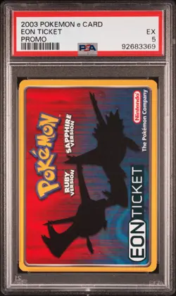 2003 POKEMON E CARD PROMO #C000 EON TICKET PSA 5 - Image 1