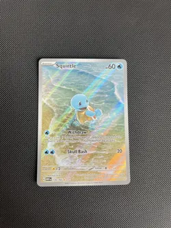 Pokemon TCG Squirtle 170/165 Scarlet & Violet 151 Illustration Rare Holo Card - Image 1
