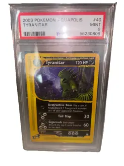Pokemon Tyranitar 040/147 Aquapolis Rare English Regular PSA 9 Graded Card - Image 2