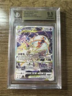Pokemon Deoxys VSTAR GG46/GG70 Crown Zenith Holo Beckett BGS 9.5 GEM MINT - Image 1