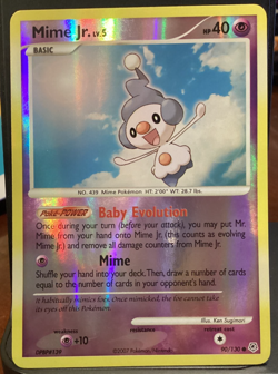 Pokemon Diamond and Pearl Mime Jr. 90/130 Reverse Holo VLP - Image 1