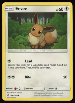 EEVEE 166/236 COMMON COSMIC ECLIPSE POKEMON NM/M - Image 1
