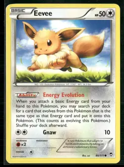 Pokemon - Eevee 80/111 XY Furious Fists LP - Image 1