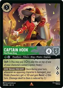 Captain Hook - The Pirate King 109/204.Lorcana Reign of Jafar - Image 1
