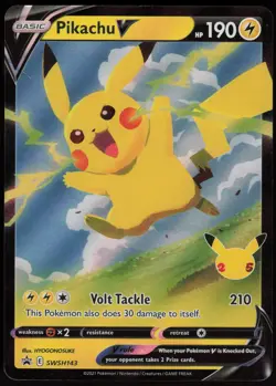 Pikachu V Promo SWSH: Sword & Shield Promo Cards SWSH143 DMG - Image 1
