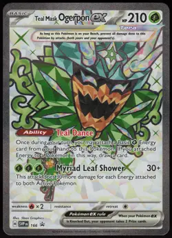 Teal Mask Ogerpon ex Ultra Rare SV: Scarlet & Violet Promo Cards 166 NM - Image 1