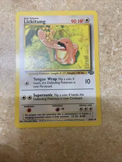 Pokemon Base Set Card WOTC TCG 1999 Vintage Lickitung 38/64 Jungle Set - Image 2