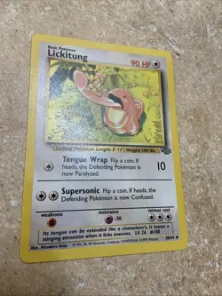 Pokemon Base Set Card WOTC TCG 1999 Vintage Lickitung 38/64 Jungle Set - Image 5
