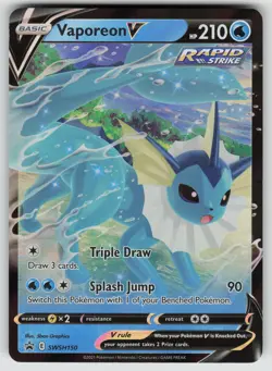 Vaporeon V Promo SWSH: Sword & Shield Promo Cards SWSH150 NM - Image 1