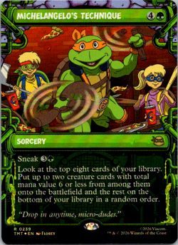 Michelangelo's Technique (Showcase Foil) #239 || MTG - TMNT || 2026 - Image 1