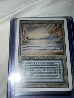 Magic the Gathering Revised Edition Dual Land Underground Sea - Image 1