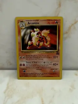 Pokemon Black Star Promo # 6 Arcanine in Soft Sleeve & Toploader - Image 1