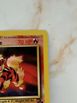 Pokemon Black Star Promo # 6 Arcanine in Soft Sleeve & Toploader - Image 3