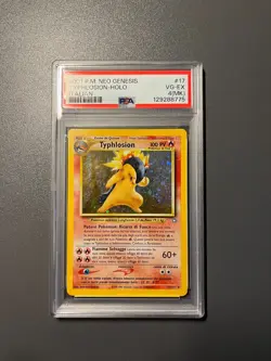 ITALAIN- 2001 POKEMON SPANISH NEO GENESIS #17 TYPHLOSION-HOLO PSA 4 - Image 1