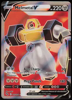 Melmetal V (Full Art) Ultra Rare Pokemon GO 075/078 NM - Image 1