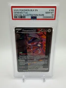Pokemon TCG Sv: Black Bolt Genesect ex Special Illustration Rare 169/086 PSA 10 - Image 1