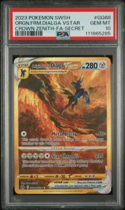 Pokemon Origin Forme Dialga VSTAR GG68/GG70 Crown Zenith Secret Rare PSA 10 - Image 3