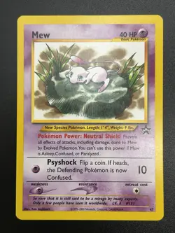 MEW Pokemon Card - 2002 WOTC Black Star Pokemon League Promo - #47 - NM (A) - Image 2
