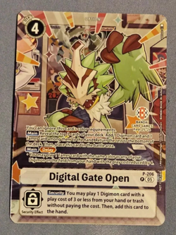 Digimon TCG Digital Gate Open P-206 BANDAI CARD GAMES FEST 25-26 Promo English - Image 1