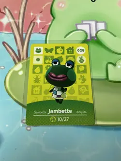 #028 Jambette AUTHENTIC Nintendo Animal Crossing Amiibo NFC Card Series 1 - Image 1